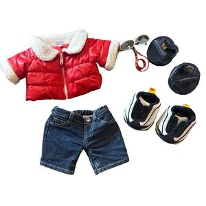 Build-A-Bear Workshop Clothing Lot Jacket Denim Shorts Shoes Sandals Sunglasses